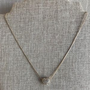 161. Maren Elena Crystal Heart Gold Plated Necklace New